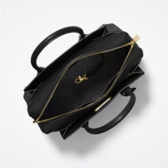 Michael Kors Mercer Handbag Black Leather Purse Crossbody - Picture 5 of 5